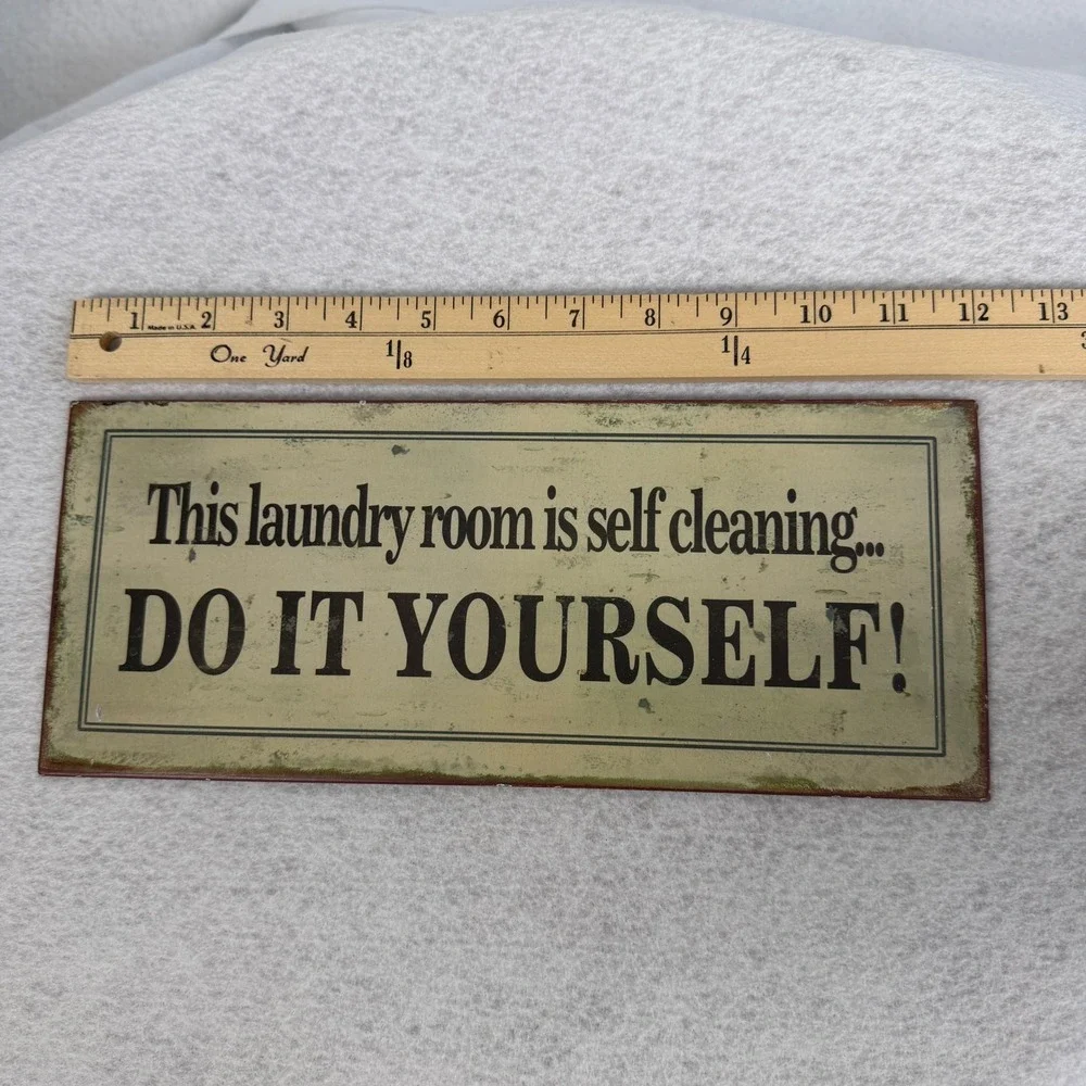 Funny Laundry Room‎ Sign Do It Yourself Home Decor Rustic Farmhouse Wall Art